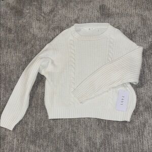 Tavi Women's Cream Cable Knit Sweater